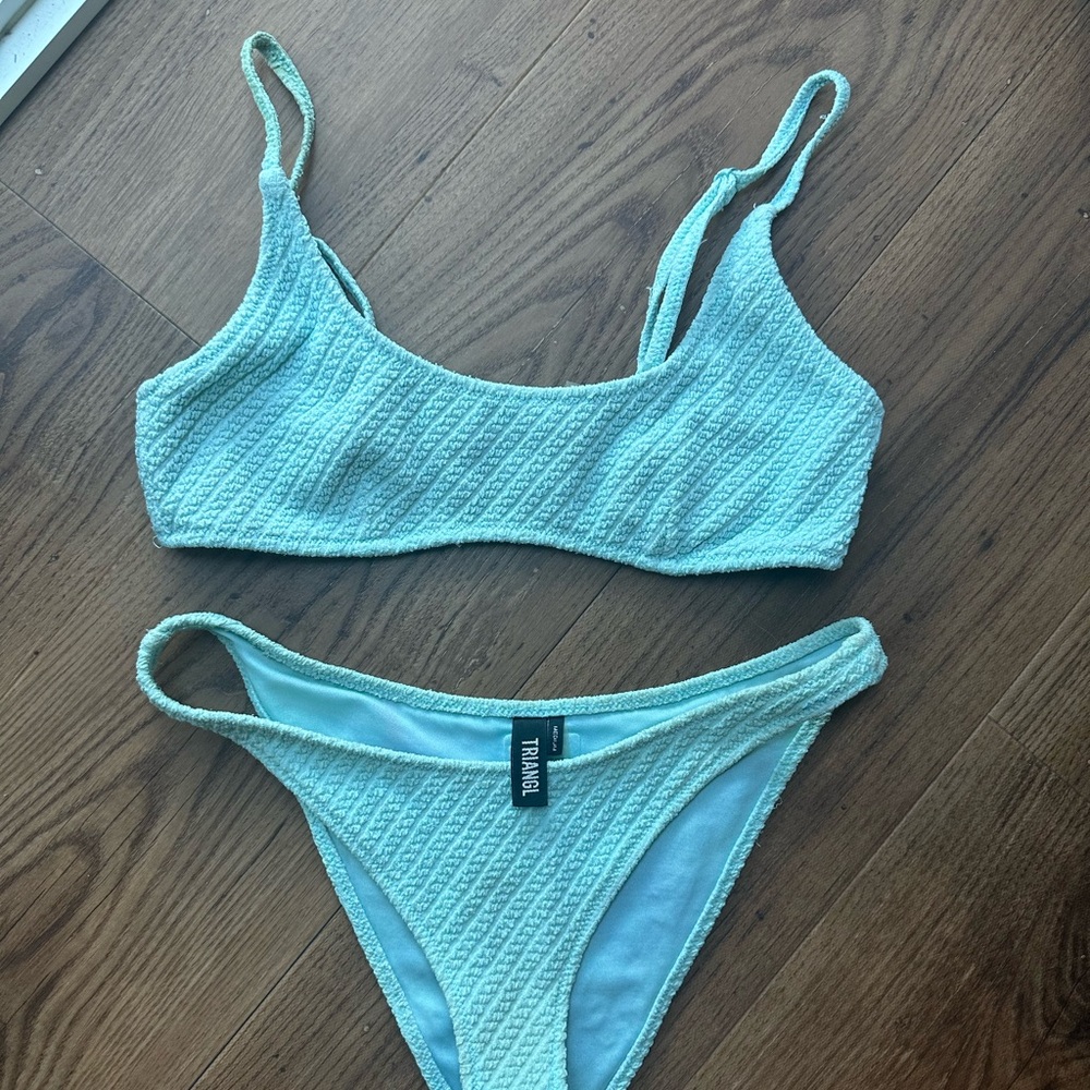 Triangl baby blue bathing suit